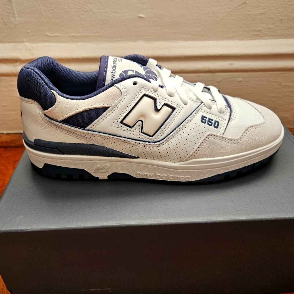 New Balance 550 White Dusty Blue Sneakers Brand New